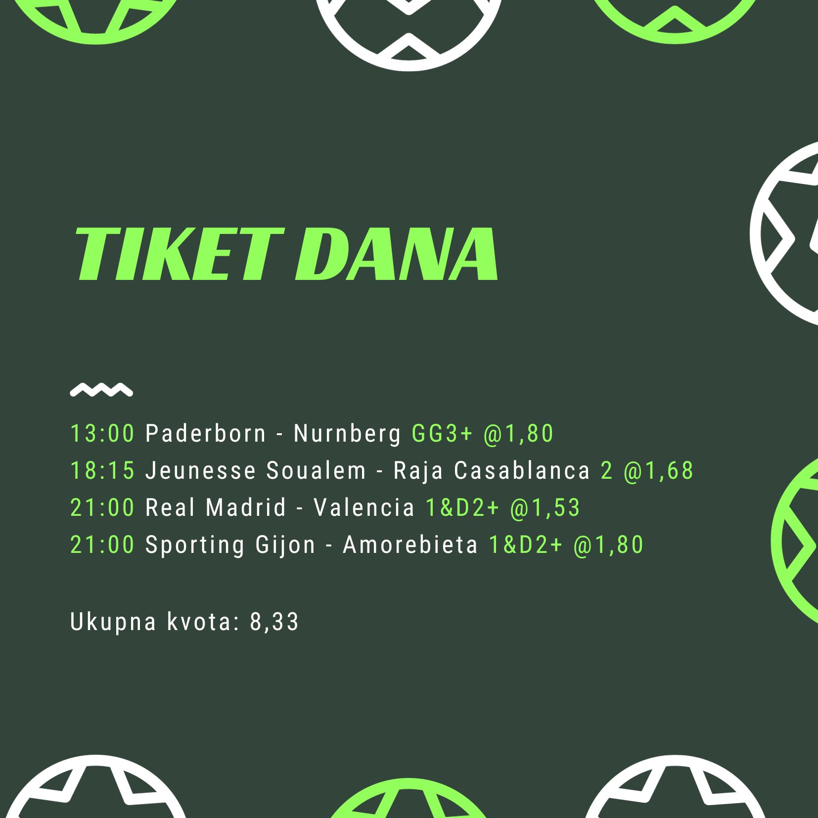 Tiket dana za 11. novembar 2023.